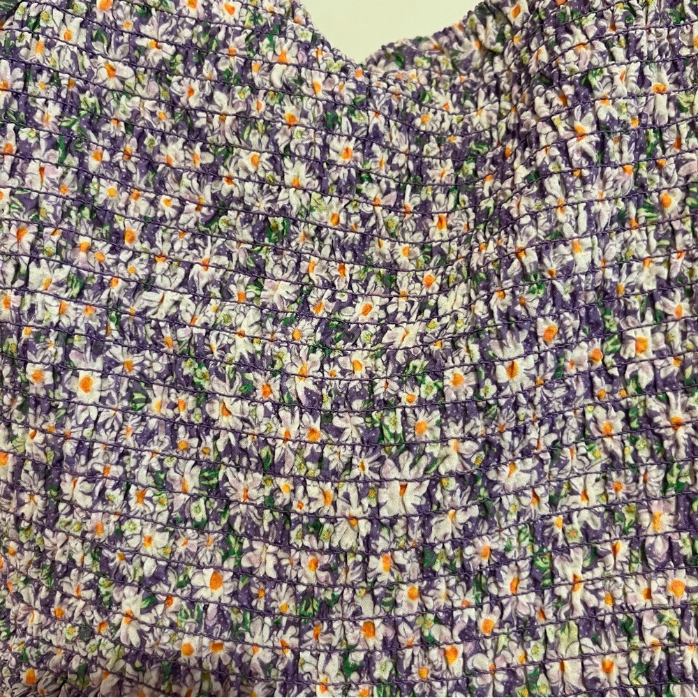 NWT Elodie Ruffle Ruched Floral Top - Picture 6 of 7